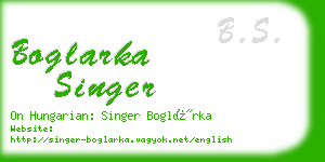 boglarka singer business card